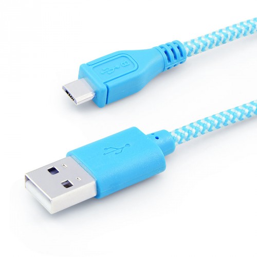 Micro USB 2.0 Charge and Sync Cable Blue Color