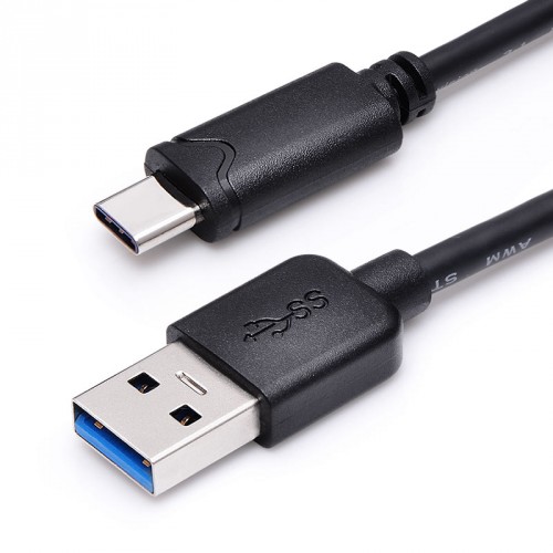USB A male To Type-C Black Color