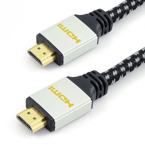 HDMI 1.4V A Male To A Male Cable Fabric Braiding Black Color