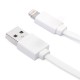 Flat Lighting Charge and Sync Cable White Color