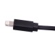 Flat Lighting Charge and Sync Cable Black Color