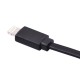 Flat Lighting Charge and Sync Cable Black Color