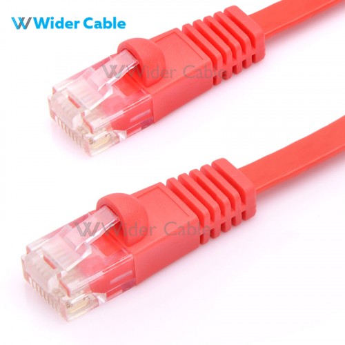 Snagless Flat CAT6 UTP 250MHz Bare Copper Ethernet Network Patch Cable