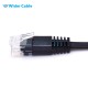 Super Flat CAT6 250MHz Bare Copper Ethernet Network Cable Black Color