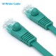 Snagless Flat CAT6 UTP 250MHz Bare Copper Ethernet Network Patch Cable Green Color