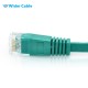 Snagless Flat CAT6 UTP 250MHz Bare Copper Ethernet Network Patch Cable Green Color