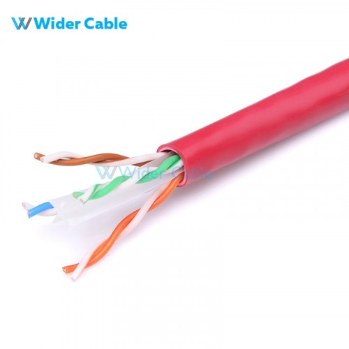 1000FT 23AWG CAT.6 250MHz UTP Bare Copper Ethernet Network Bulk Cable - Red Color