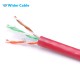 1000FT 23AWG CAT.6 250MHz UTP Bare Copper Ethernet Network Bulk Cable - Red Color