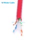 1000FT 23AWG CAT.6 250MHz UTP Bare Copper Ethernet Network Bulk Cable - Red Color