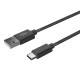 USB-C to USB-A cable Black Color