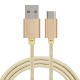 USB-C to USB-A Cable for Power and Data Gold Color