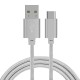 USB Type-C to Type-A Cable Sliver Color for  LG, HTC, Huawei, and even Samsung