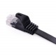 Flat CAT5e Ethernet Patch Cable Black Color