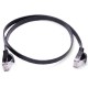 Flat CAT5e Ethernet Patch Cable Black Color