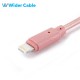 Best Quality Fast Charging Lighting Cable iPhone Cable Nylon Braided Red Pink Color