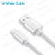 Fast Charging USB-C Cable Nylon Braided Silvery Color