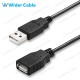 USB 2.0 AM to AF Cable Black Color