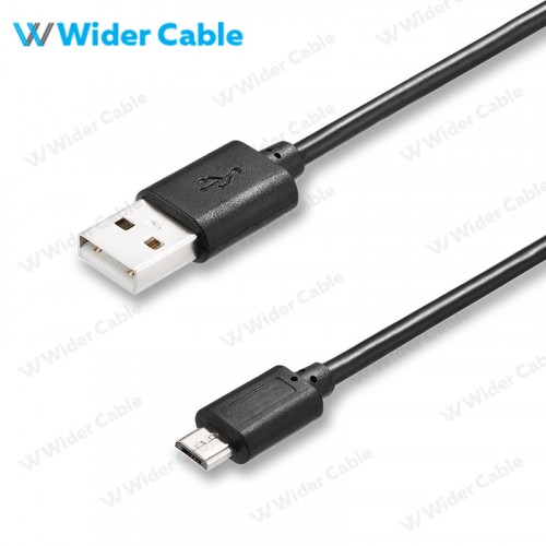 Android USB Charging Cable Micro-B 5P to USB 2.0 AM Cable Black Color