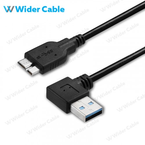 Micro10P USB 3.0 Cable 90degree Black Color