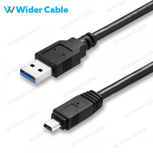 Mini 10P TO USB 3.0 AM Cable Black Color