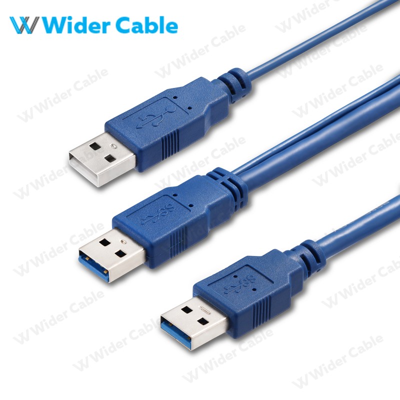 2 in 1 USB 3.0 AM Cable Blue Color