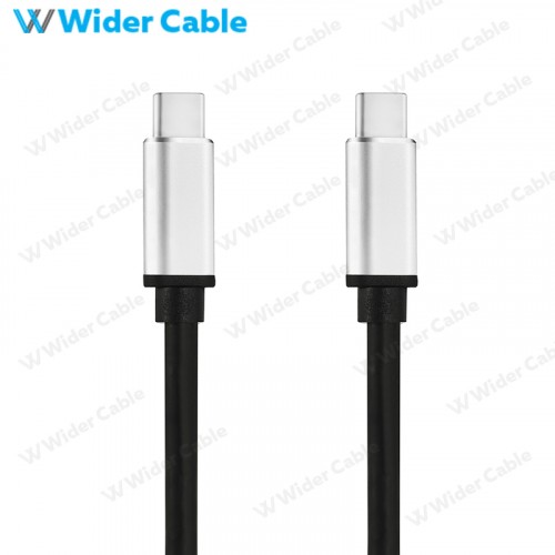 USB 3.1 Gen 2 USB C To C Cable With E-Maker Chip Aluminum Housing Black Color